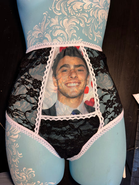 largish Luigi Mangione black lace